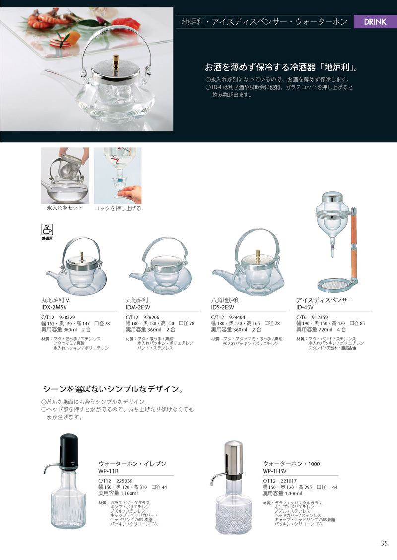 Catalog 2012, DRINK, IDX-2MSV, IDM-2ESV, IDS-2ESV, ID-4SV, WP-11B, WP-11HSV