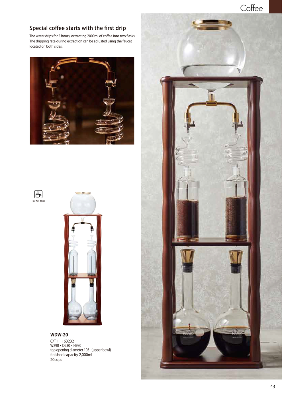 Catalog 2018, Coffee, Water Drop, faucent, flask 2000ml, WDW-20