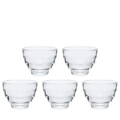 Yunomi Heatproof glass Cups 5pc Set - HU-3012