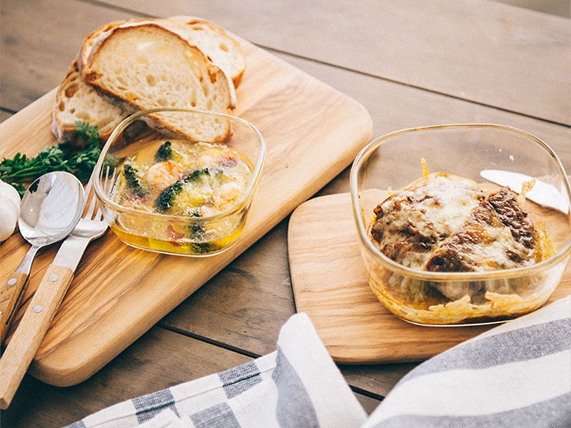 Heatproof Square Glass Container 250 - KST-25-TW