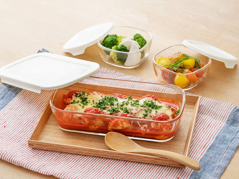 Heatproof Stacking Containers M 3pc Set - KSTL-M-3006-OW