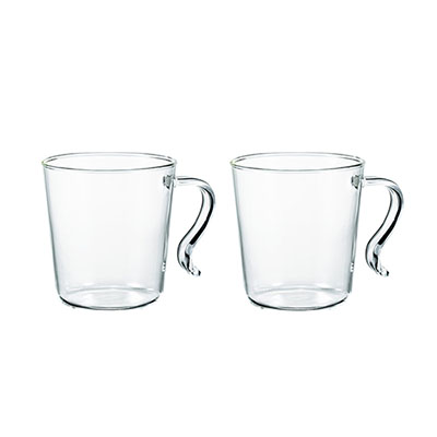Stackable Heatproof Glass Mugs 2pc Set - SRMS-2024